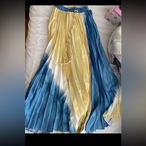 Silk multicolored maxi skirt